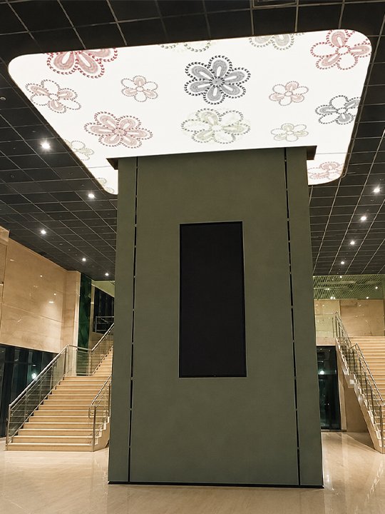 Custom astronaut and space themed printed stretch ceiling — customization and innovation benefits