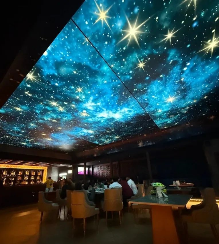 Astro Lounge Bar Galaxy Printed Stretch Ceiling Thalassery