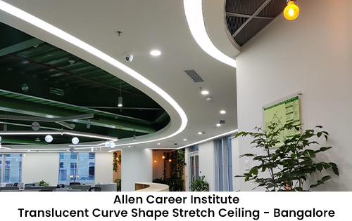 Allen Career Institute translucent curve shape stretch ceiling