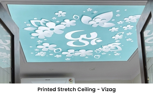 Pooja room printed stretch ceiling Vizag